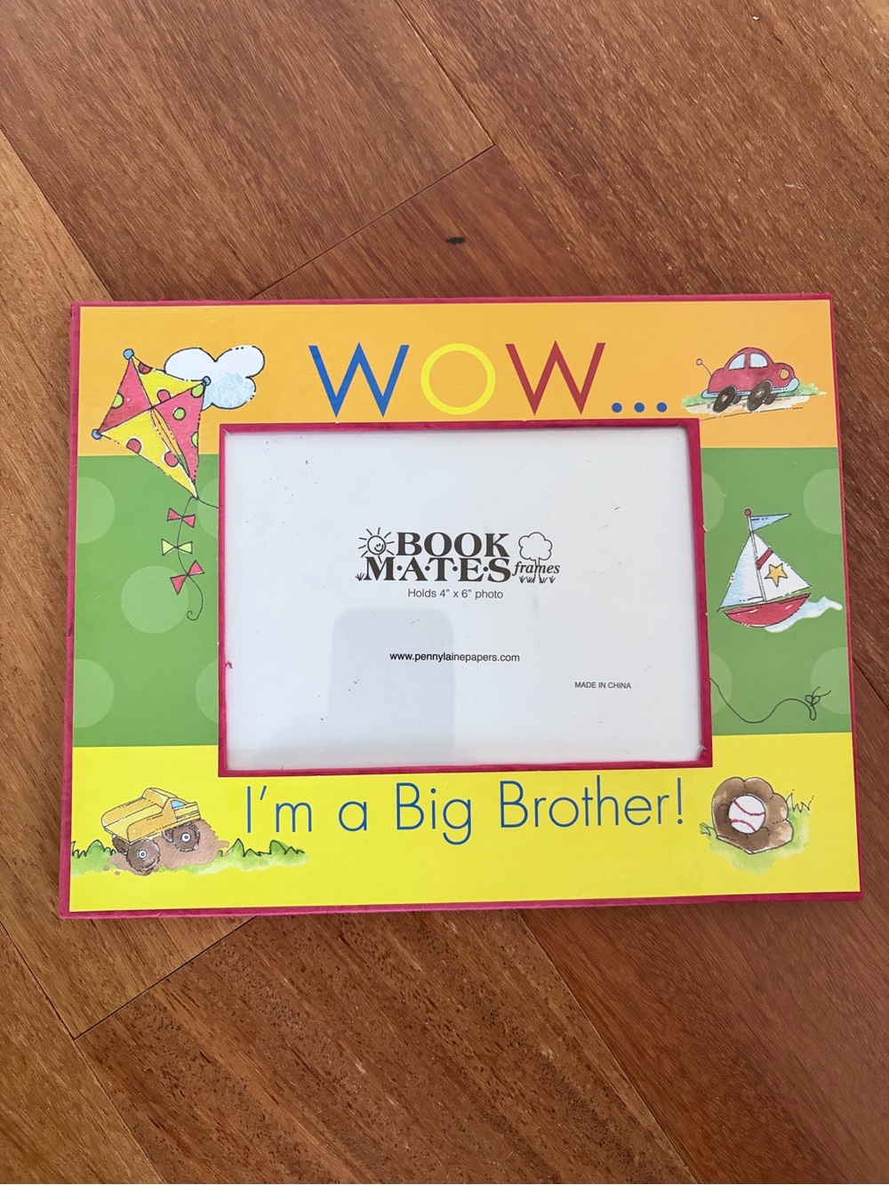 Book Mates "Wow I'm a Big Brother" Yellow Photo Frame